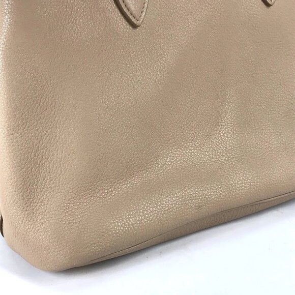 PRADA 1BA058 logo 2WAY Hand Bag Leather Beige - Picture 12 of 16